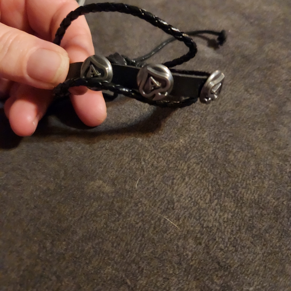 Retro PU Leather Hand Woven Bracelet, Punk Cool Bracelet